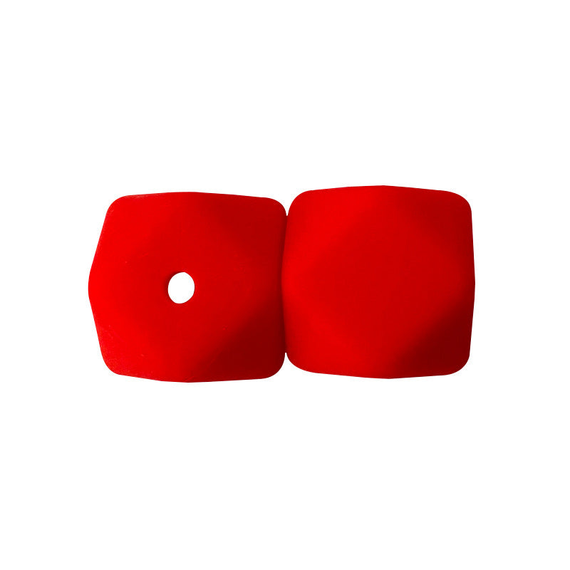 Wholesale 17MM 50PCS Hexagon DIY Colorful Beads Silicone